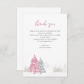 冬の赤ちゃんシャワーありがとう サンキューカード (正面/裏面)