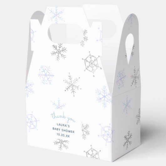 冬の赤ちゃんシャワーありがとう フェイバーボックス (オープン)