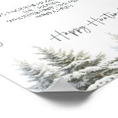 冬の赤ちゃんシャワーおしゃぶり狩りゲームサイン ポスター (角)