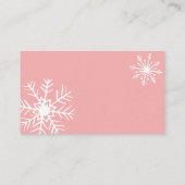 冬の赤ちゃんシャワーおむつラッフルカード エンクロージャーカード (裏面)