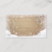 冬の赤ちゃんシャワーおむつラッフルカー素朴ド雪 エンクロージャーカード (裏面)