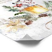 冬の赤ちゃんシャワーおむつラッフルサイン ポスター (角)