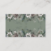 冬の赤ちゃんシャワーおむつラッフルチケット エンクロージャーカード (裏面)