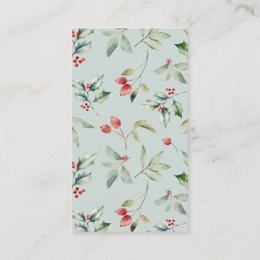 冬の赤ちゃんシャワーおむつラッフル小さな鹿かわいい エンクロージャーカード (裏面)