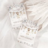 冬の赤ちゃんシャワーおむつラッフル エンクロージャーカード