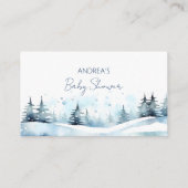 冬の赤ちゃんシャワーおむつラッフル エンクロージャーカード (裏面)