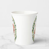 冬の赤ちゃんシャワーで可愛いキリン 紙コップ (左)