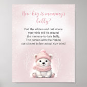 冬の赤ちゃんシャワーどのように大きいママの腹のゲーム ポスター (正面)