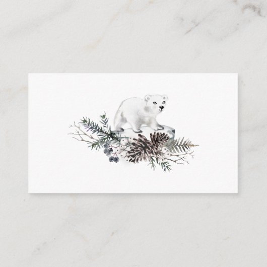 冬の赤ちゃんシャワーどのように大きいママの腹の囲い エンクロージャーカード (裏面)