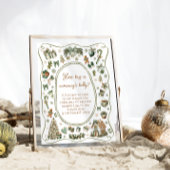 冬の赤ちゃんシャワーどのように大きいママの腹 ポスター