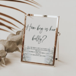 冬の赤ちゃんシャワーどのように彼女の腹のゲームサイン大きい ポスター