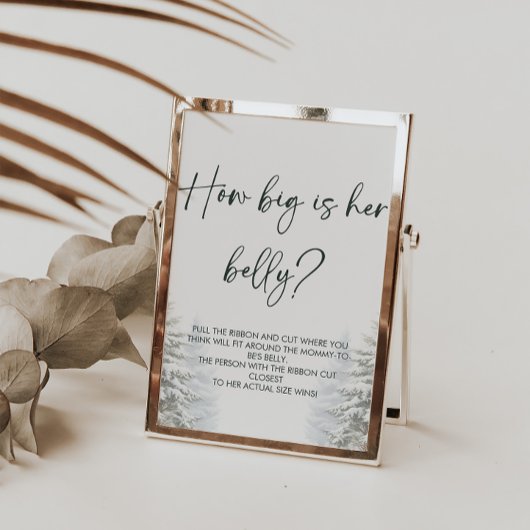 冬の赤ちゃんシャワーどのように彼女の腹のゲームサイン大きい ポスター