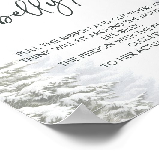 冬の赤ちゃんシャワーどのように彼女の腹のゲームサイン大きい ポスター (角)