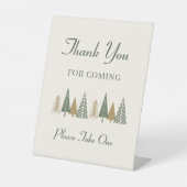 冬の赤ちゃんシャワーのお願い 台座サイン (正面)