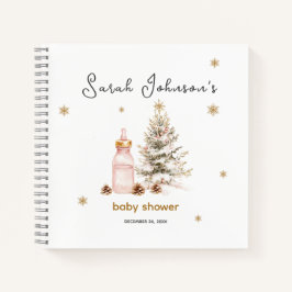 冬の赤ちゃんシャワーのゲストブック ノートブック