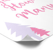 冬の赤ちゃんシャワーのサインの数を推測する ポスター (角)