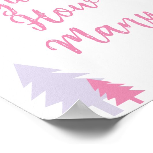 冬の赤ちゃんシャワーのサインの数を推測する ポスター (角)