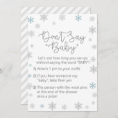 冬の赤ちゃんシャワーのサインサイズ5 x 7" 招待状 (正面/裏面)