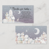 冬の赤ちゃんシャワーの本ベビーチケットエンクロージャ エンクロージャーカード (正面/裏面)