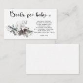 冬の赤ちゃんシャワーの本ベビーチケット エンクロージャーカード (正面/裏面)