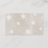 冬の赤ちゃんシャワーの本ベビーチケット エンクロージャーカード (裏面)