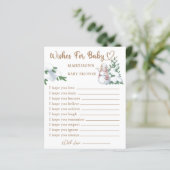 冬の赤ちゃんシャワーの願いベビーカード (スタンド正面)
