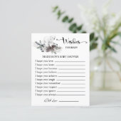 冬の赤ちゃんシャワーの願いベビーカード (スタンド正面)