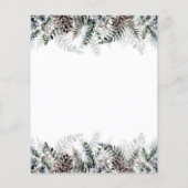 冬の赤ちゃんシャワーの願いベビーカード (裏面)