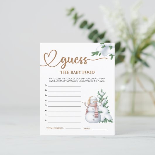 冬の赤ちゃんシャワーはベビー食品のカムを推測 (スタンド正面)