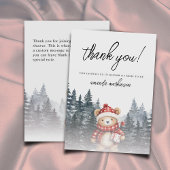 冬の赤ちゃんシャワーを待つことができる サンキューカード