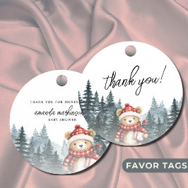 冬の赤ちゃんシャワーを待つことができる フェイバータグ