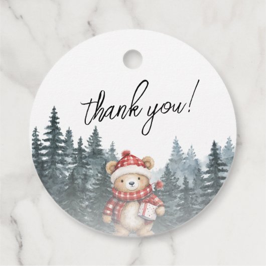 冬の赤ちゃんシャワーを待つことができる フェイバータグ (裏面)