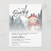 冬の赤ちゃんシャワーを待つことができる ポストカード (正面)