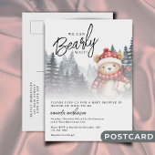 冬の赤ちゃんシャワーを待つことができる ポストカード