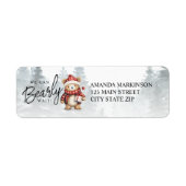 冬の赤ちゃんシャワーを待つことができる ラベル (正面)