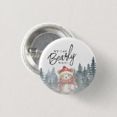 冬の赤ちゃんシャワーを待つことができる 缶バッジ (正面&裏面)