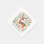 冬の赤ちゃんシャワークリスマスホリデー スタンダードカクテルナプキン (角)