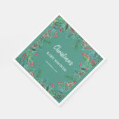 冬の赤ちゃんシャワーグリーン スタンダードランチョンナプキン (角)