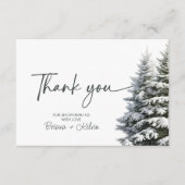 冬の赤ちゃんシャワーサンキューカード エンクロージャーカード (正面)