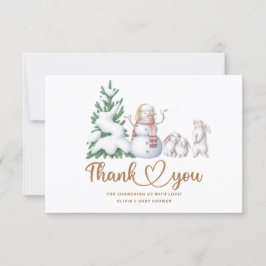 冬の赤ちゃんシャワーサンキューカード カード