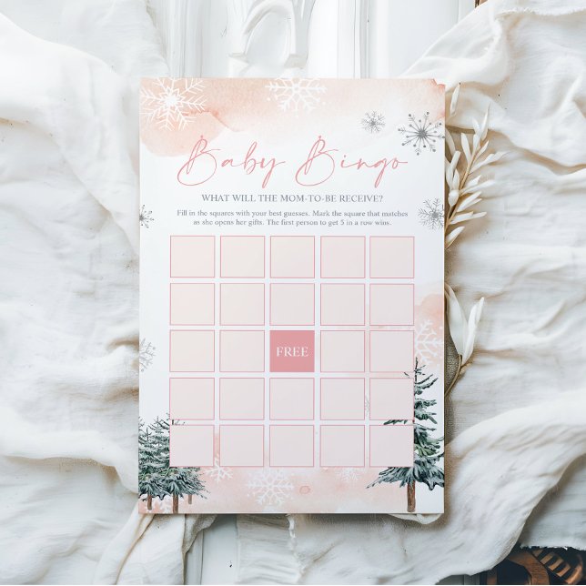 冬の赤ちゃんシャワービンゴゲーム (クリエイターアップロード済み)