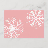 冬の赤ちゃんシャワーブックベビーカード エンクロージャーカード (裏面)