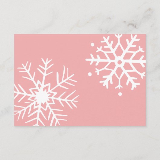 冬の赤ちゃんシャワーブックベビーカード エンクロージャーカード (裏面)