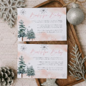 冬の赤ちゃんシャワーブックベビーカード エンクロージャーカード