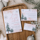 冬の赤ちゃんシャワーブックベビーカード エンクロージャーカード