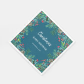 冬の赤ちゃんシャワーブルー スタンダードランチョンナプキン (角)