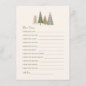 冬の赤ちゃんシャワーベビーの願い ノートカード (正面)