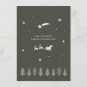 冬の赤ちゃんシャワーベビーの願い ノートカード (裏面)