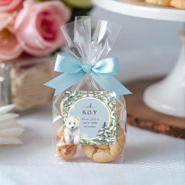 冬の赤ちゃんシャワーベビーシャワー招待状 スクエアシール