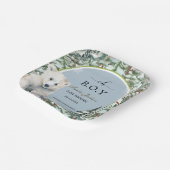 冬の赤ちゃんシャワーベビーシャワー招待状 ペーパープレート (傾斜あり)